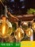 태양열 야외 조명 줄 캠핑 조명 장식 조명 분위기 조명 방수 정원 조명 발코니 정원 대형 전구 g40