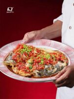 해산물 보물 킹크랩 스페셜 랍스터 그루퍼 찜 생선머리 플레이트 개인용 접시 접시 가열 식기 상업용 - 이미지 3