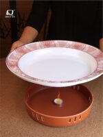 해산물 보물 킹크랩 스페셜 랍스터 그루퍼 찜 생선머리 플레이트 개인용 접시 접시 가열 식기 상업용 - 이미지 4