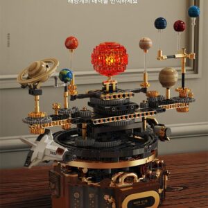새로운 태양계 8개 행성 모델 빌딩 블록 소년 퍼즐 조립 지구 장난감 생일 새해 선물
