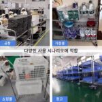 바퀴 달린 선반 다층 선반 소형 자재 선반 피킹 창고 유통 분류 회전 차량 도구 카트 - 이미지 2