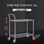 바퀴 달린 선반 다층 선반 소형 자재 선반 피킹 창고 유통 분류 회전 차량 도구 카트 - 이미지 4