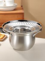 304 스테인리스 스틸 프라이팬 오일 배출 랙 프라이팬 파 팬 팬 상단 오일 배출 팬 상업용 오일 배출 유물 - 이미지 5