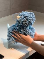 강아지 주방 수건 걸이 귀여운 초흡수성 두꺼운 셰닐 수건 욕실 특수 속건 - 이미지 2