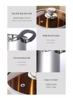 일본산 농축식품등급 316 스테인리스 식품등급 심화 하이포트 대용량 일체형 국그릇 - 이미지 4