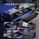 컴퓨터 높이 조절 스탠드 USB 서랍 보관함 사무실 유물 데스크탑 보관 데스크탑 모니터 지지대 목 보호대 - 이미지 3