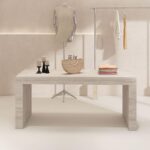 의류 매장 섬 테이블 트라버틴 섬 테이블 디스플레이 테이블 여성 의류 매장 섬 테이블 신발 및 가방 디스플레이 물 디스플레이 테이블 - 이미지 2