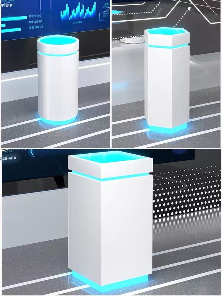 main_853205472182_0-1 특수 모양의 빛나는 육각형 사각형 원형 페인트 디스플레이 스탠드 전시장 디스플레이 상업용 섬 디스플레이 캐비닛 - 이미지 1