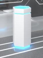 특수 모양의 빛나는 육각형 사각형 원형 페인트 디스플레이 스탠드 전시장 디스플레이 상업용 섬 디스플레이 캐비닛 - 이미지 5