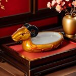 양지방 양고기 황소머리 식기 접시 및 플레이팅 그물 붉은 냄비 레스토랑 상업용 건조 얼음 창의적 신장 특성 - 이미지 3