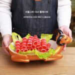 양지방 양고기 황소머리 식기 접시 및 플레이팅 그물 붉은 냄비 레스토랑 상업용 건조 얼음 창의적 신장 특성 - 이미지 4