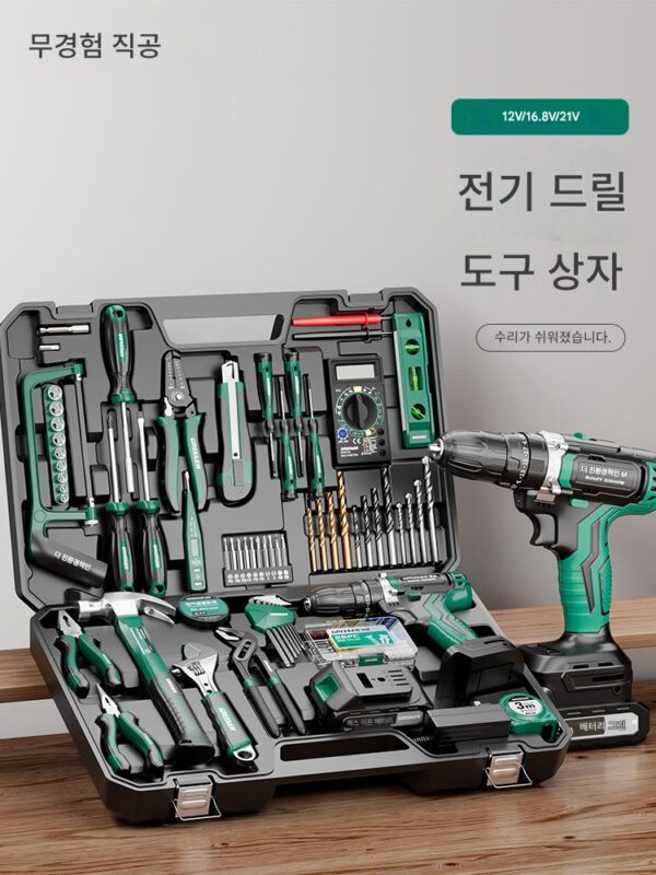 그린 포레스트 하드웨어 도구 세트 가정용 도구 상자 수리 조합 풀 세트 다기능 일일 전기 및 목공