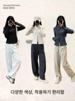 아틱 플리스 스포츠 슈트 여성 가을과 겨울 피트니스 요가복 프로페셔널 필라테스 트레이닝 모닝 러닝 긴팔 상의 - 이미지 4