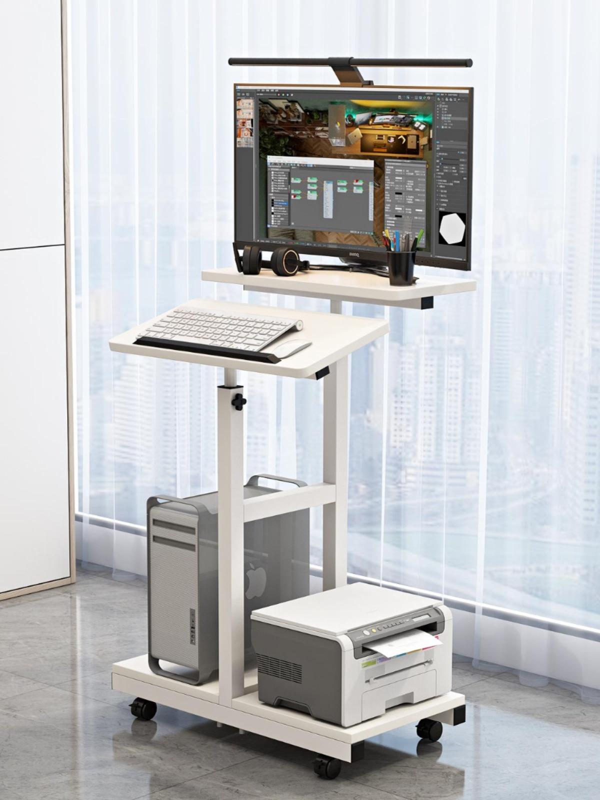 main_854479881709_0-1 홈 데스크탑 컴퓨터 테이블 노트북 테이블 스탠딩 오피스 테이블 매뉴얼 리프팅 모바일 심플 컴퓨터 스탠드 - 이미지 1