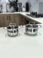 18/10 스테인리스 스틸 더블 이어 소형 우유 냄비 이유식 냄비 소형 수프 냄비 스튜 냄비 유도 조리기 범용 12/14cm - 이미지 3