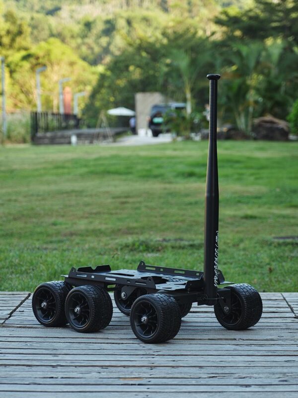 야외 문 캠핑카 메탈 블랙 군사 확장 전술 스타일 6륜 캠핑 트레일러 VIBESPACE