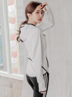 KAYANTY 러닝 스포츠 재킷 여성용 속건 요가복 야외 모닝 러닝 가을 겨울 플러스 벨벳 피트니스 상의 두꺼움 - 이미지 2