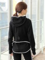 KAYANTY 러닝 스포츠 재킷 여성용 속건 요가복 야외 모닝 러닝 가을 겨울 플러스 벨벳 피트니스 상의 두꺼움 - 이미지 5