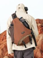 ABOYS 트렌디 브랜드 메신저백 남성 사이클링 출퇴근 스포츠 활과 화살 가방 레트로 원숄더 아웃도어 여행 메신저백 - 이미지 3