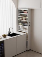 맞춤형 주방 금속 틈새 랙 냉장고 측면 풀아웃 바닥형 매우 좁은 소형 카트 틈새 보관 캐비닛 - 이미지 4