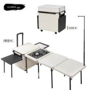 야외 차량 모바일 주방 캠핑 휴대용 바베큐 접이식 테이블 IGT 스토브 캠핑 자율 주행 보관 상자