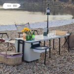 야외 차량 모바일 주방 캠핑 휴대용 바베큐 접이식 테이블 IGT 스토브 캠핑 자율 주행 보관 상자 - 이미지 2