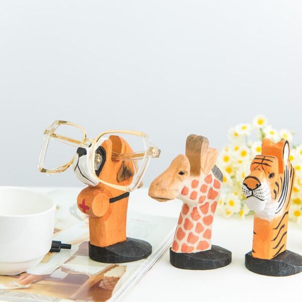 사무실 목재 공예 안경 프레임 창의적 수제 목각 보관 브래킷 안경 디스플레이 스탠드 선물 견고한 목재