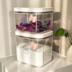 세탁비즈 보관함 대용량 밀폐형 방습 세탁가루 보관통 세탁세제 향비즈 방진용기