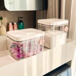 세탁비즈 보관함 대용량 밀폐형 방습 세탁가루 보관통 세탁세제 향비즈 방진용기 - 이미지 2