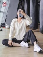 KAYANTY 루즈 재킷 속건성 의류 플러스 벨벳 모닝 러닝 스포츠 슈트 여성 가을과 겨울 전문 체육관 요가 의류