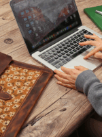 애플 노트북 가방 맥북에 적합한 오리지널 디자인 유럽 및 미국 레트로 개성 가죽 가방 커버 라이너 가방 핸드메이드 첫 번째 레이어 소가죽 V04-LFMACB - 이미지 5