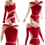 룸 야란샹 JAC 레드 발레 바디수트 댄스 트레이닝 수트 요가 바디수트 Just A Corpse