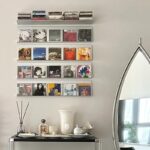 모던 심플 스테인리스 스틸 접이식 랙 벽면 장착형 다층 책장 한 단어 파티션 디스플레이 랙 장식용 디스플레이 랙 - 이미지 3