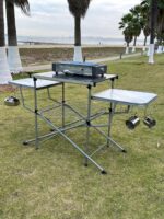 BBQ 야외 바베큐 테이블 알루미늄 합금 캠핑 테이블 캠핑 접이식 테이블 자율 주행 피크닉 장비 모바일 주방