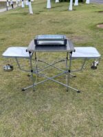 BBQ 야외 바베큐 테이블 알루미늄 합금 캠핑 테이블 캠핑 접이식 테이블 자율 주행 피크닉 장비 모바일 주방 - 이미지 3