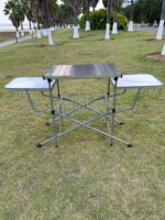 BBQ 야외 바베큐 테이블 알루미늄 합금 캠핑 테이블 캠핑 접이식 테이블 자율 주행 피크닉 장비 모바일 주방 - 이미지 4