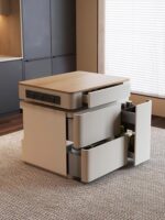 더블 고래 원목 고래 C형 싱글 아일랜드 테이블 분리형 신품 고급형 라이트 럭셔리 록 플레이트 식탁 텔레스코픽 다운턴 캐비닛 가이드 테이블 레스토랑 - 이미지 2