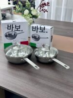 수출형 이탈리아 브랜드 18/10 스테인리스 7겹 스틸 일체형 평저 소형 프라이팬 24*8cm 인덕션 쿠커