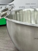 수출형 이탈리아 브랜드 18/10 스테인리스 7겹 스틸 일체형 평저 소형 프라이팬 24*8cm 인덕션 쿠커 - 이미지 4