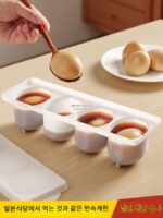 일본 에코 절임 계란 상자 절임차 계란 신선 보관 상자 냉장고 반숙 계란 조림 계란 담근 계란 상자 절임 계란 유물 - 이미지 2