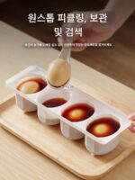 일본 에코 절임 계란 상자 절임차 계란 신선 보관 상자 냉장고 반숙 계란 조림 계란 담근 계란 상자 절임 계란 유물 - 이미지 3