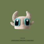 UR MCMR 일본 디자이너 조인트 울모자 겨울 따뜻한 만화 그린 니트 캡 - 이미지 2