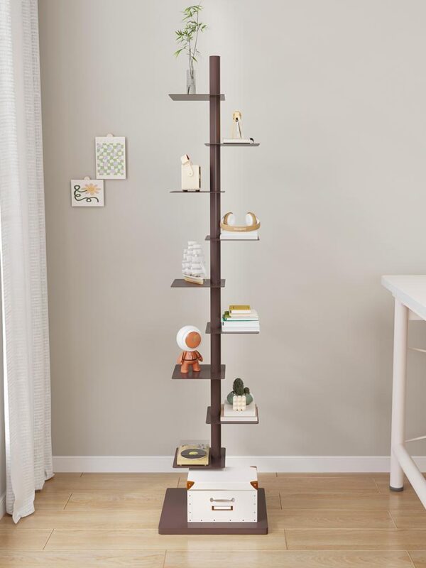 다층 철제 선반 심플 보이지 않는 책장 사무실 홈 공간 절약 디스플레이 코너 좁은 측면 벽 보관 선반