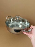 백창가 · 316L 무코팅 3겹 스테인리스 스틸 냄비 두껍게 코팅 상업용 가정용 뚜껑이 있는 조리 냄비와 이중 귀 수프 냄비 - 이미지 5