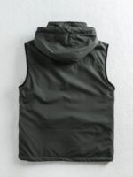 외국 무역 오리지널 테일 상품 남성 겨울 야외 두꺼운 코튼 조끼 후드 방풍 따뜻한 다중 포켓 작업복 코튼 코트 - 이미지 3