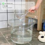 페인트 팬 버킷 특수 버킷 가정용 물 저장 세탁 휴대용 소형 버킷 학생 기숙사 투명 커버 두꺼운 플라스틱