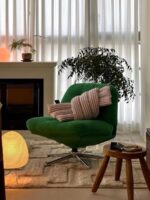 소파 의자 싱글 스위블 레저 빈티지 발코니 의자 Dewey Linger 거실 디자이너 크리에이티브 레이지 의자