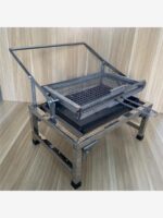 새로운 스테인리스 스틸 플립 그릴 야외 캠핑 휴대용 접이식 바베큐 그릴 구운 생선용