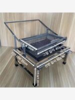 새로운 스테인리스 스틸 플립 그릴 야외 캠핑 휴대용 접이식 바베큐 그릴 구운 생선용 - 이미지 3