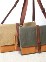 휴대용 싱글 숄더 메신저 컴퓨터 가방 심플한 여성용 14인치 서류 가방 남성용 방수 크래프트지 통근 가방 16인치 노트북 핸드백 Apple MacbookPro 13.3인치 크리에이티브 라이너 가방 - 이미지 2